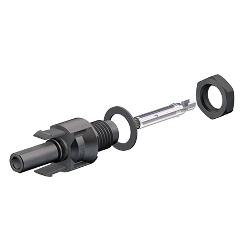 MC4 Konektor - panel-mount socket (+) 4/6 mm2