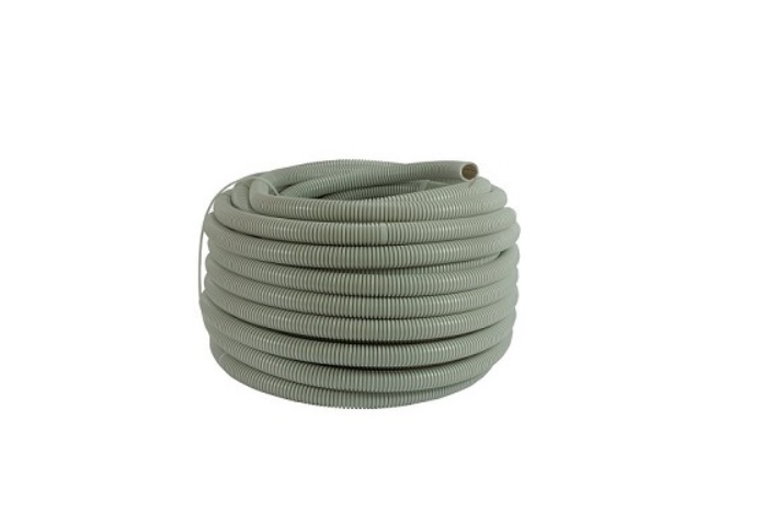 Corrugated pipe - flexible conduit 32/15 - gray - (25m)