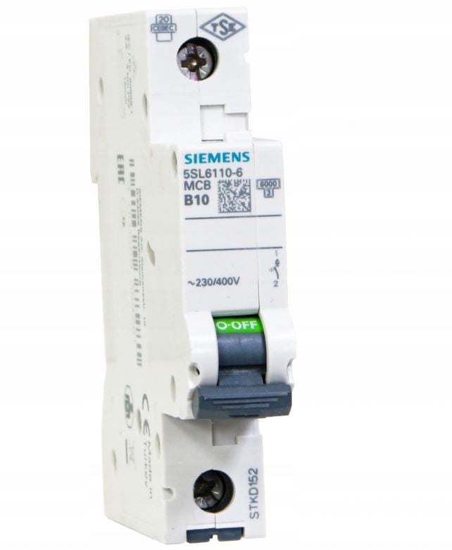 Circuit breaker - SIEMENS - overcurrent - B10 - 1 phase
