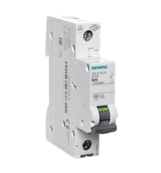 Circuit breaker - SIEMENS - overcurrent - B20 - 1 phase