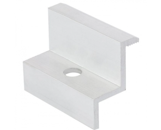 Structures - end clamp - 40mm - silver