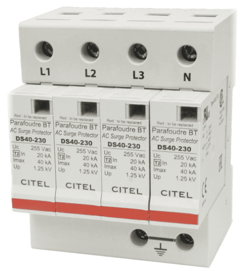 Surge arrester - CITEL - AC 3 phase T2 - C461502 DS44-230