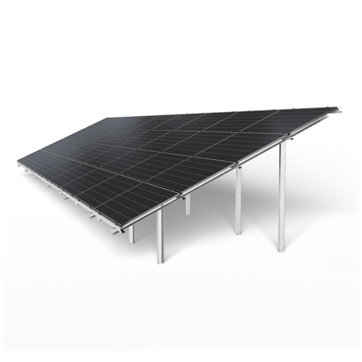 Ground-mounted structure - WS-024 - 4 modules - level - 990-1149mm - 1650-1910mm - 1990-2220mm - 2250-2400mm