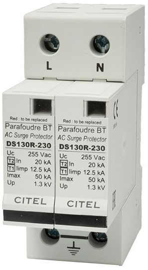 Surge arrester - CITEL - AC 1 phase T1+T2 - C571512 DS 132RS-230
