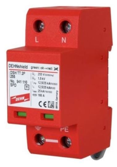 Surge arrester - DEHN - AC 1 phase T1+T2 - 941110 DSH TNS 255VAC