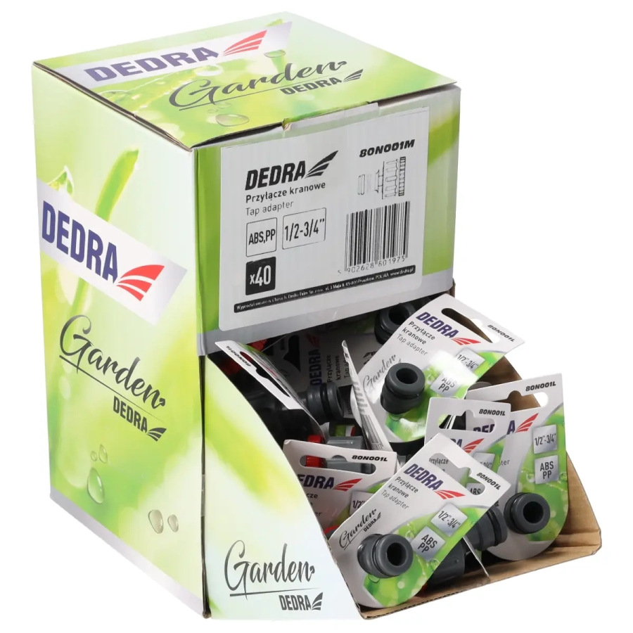 Kohútiková prípojka 1/2"-3/4", ,škatuľa 40 ks