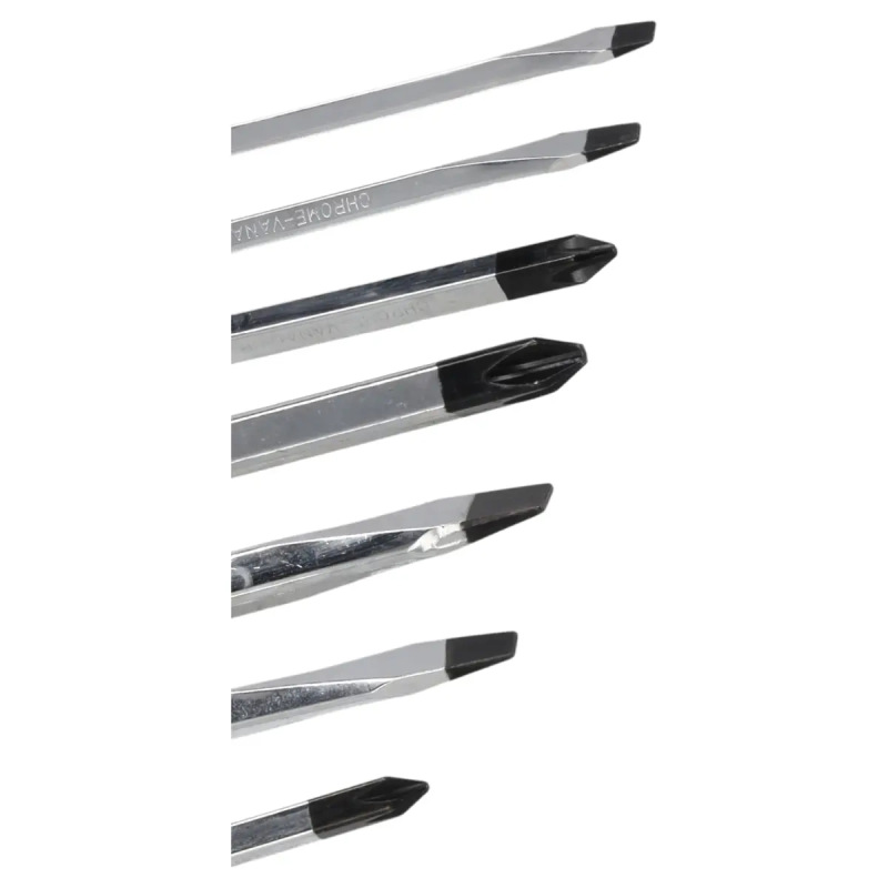 Sada skrutkovačov 7 ks, CrV, príklepové, gumená rukoväť 1