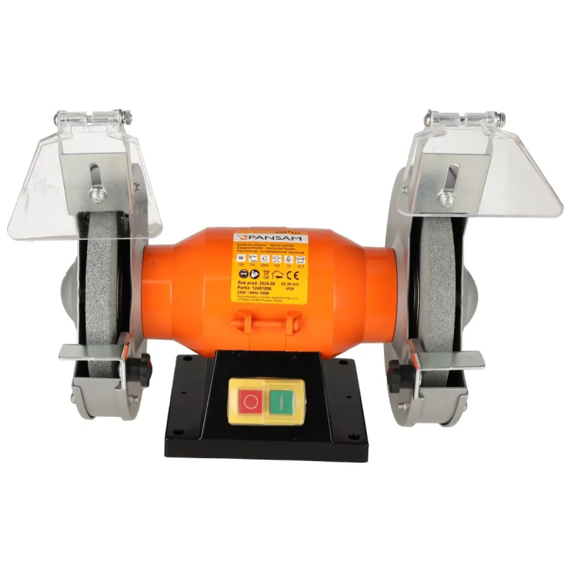 Brúska stolová dvojkotúčová 150W, 150x16x12,7mm, elektromagneticky bezpečnostný spínač 10