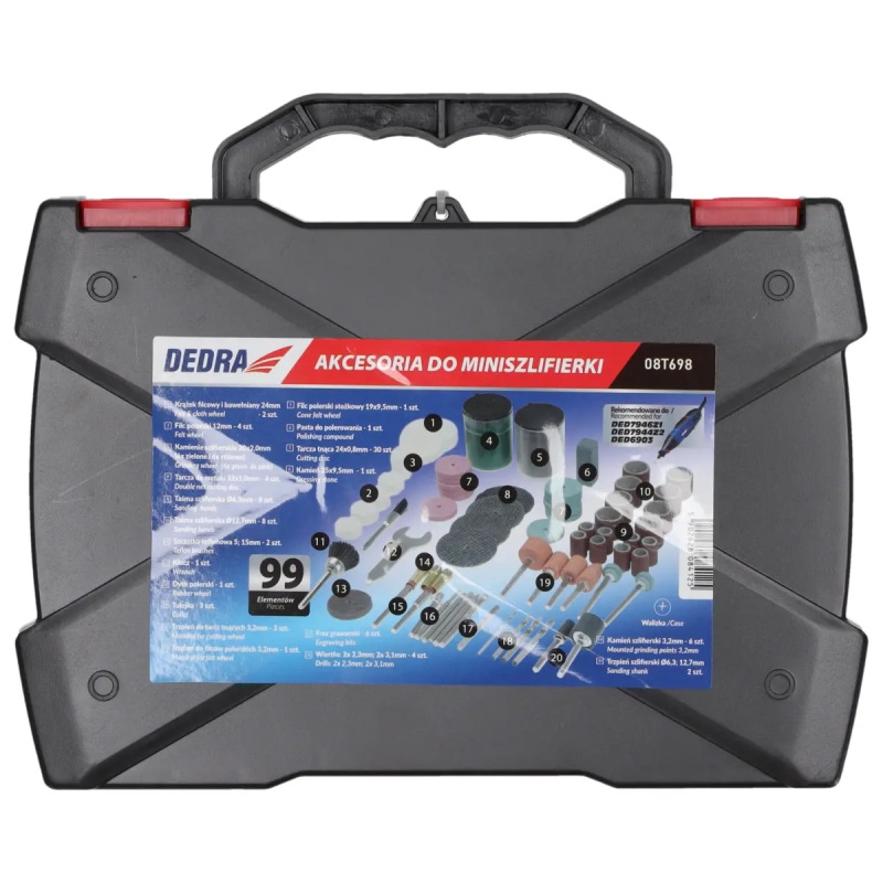 Príslušenstvo k mini-brúske, súprava 99 ks 5