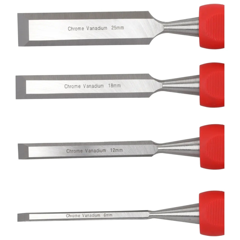 Súprava dlát 4 ks: 6, 12, 18, 25 mm, oceľ CrV 1