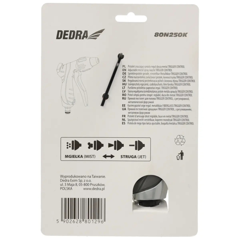 Regulovaná rovná postrekovacia pištoľ TRIGGER CONTROL 4