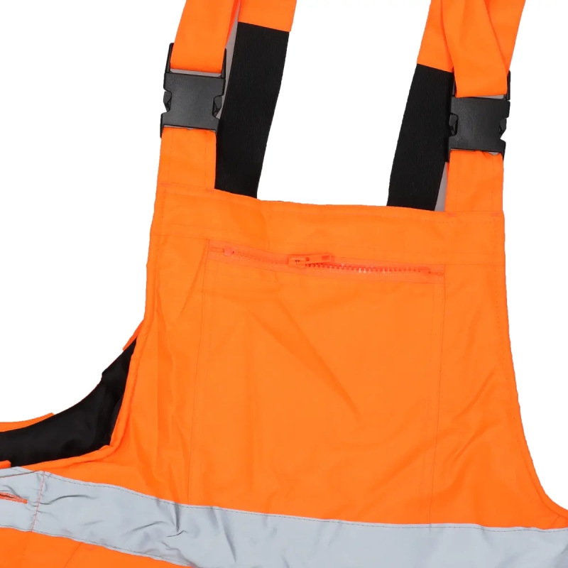 Zateplené reflexné montérky veľkosť XL,oranžové 2