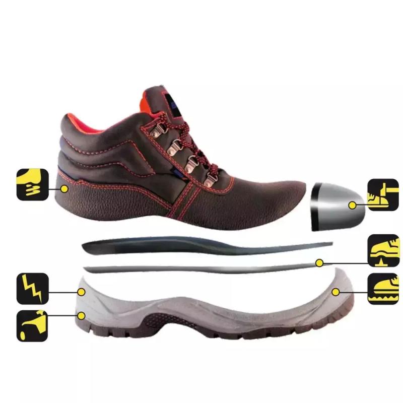 Bezpečnostné topánky T1A, kožené, veľkosť: 36, kat. S1P SRC