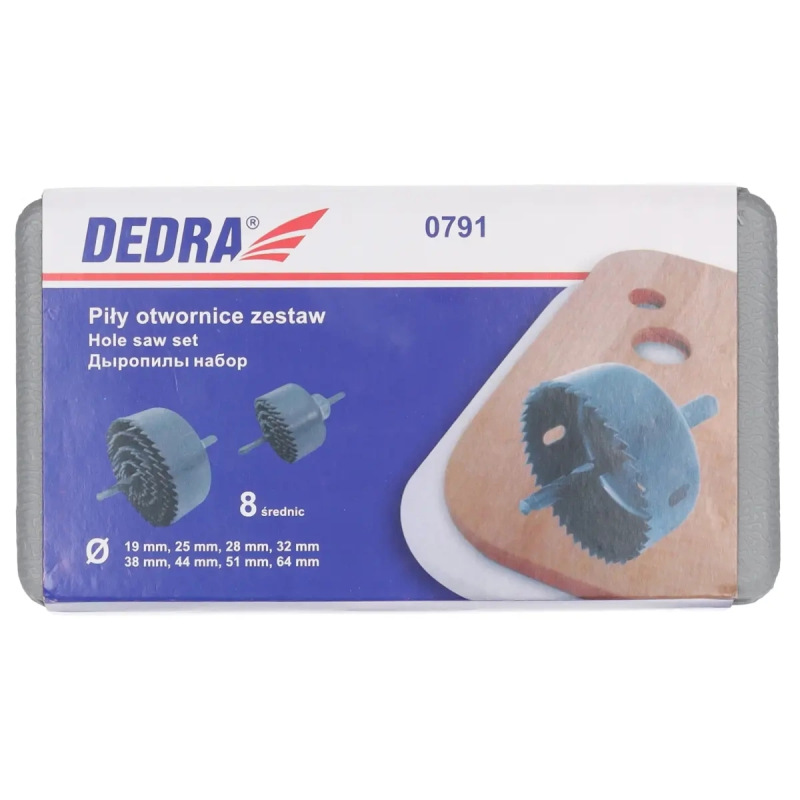 Sada vykružovačov  do dreva 8 ks 19-64mm 2