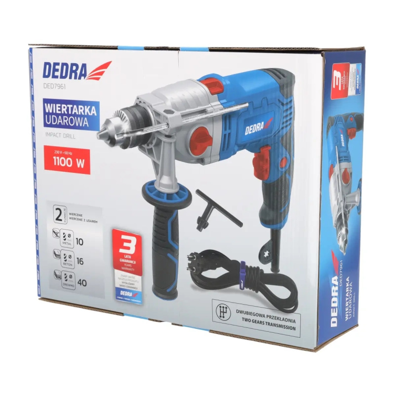 Príklepová vŕtačka 1100W 1