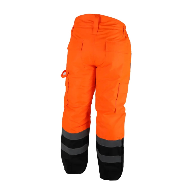 Zateplené reflexné nohavice veľkosť XXL, oranžové 1
