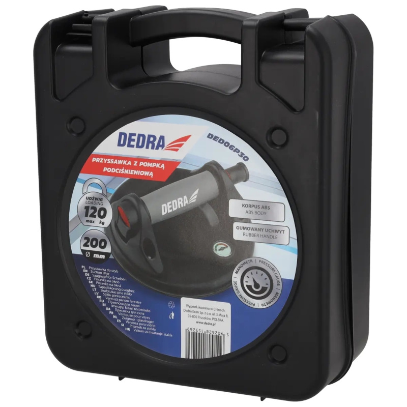 prísavka s podtlakovou pumpičkou a tlakomerom200mm,max120kg 4