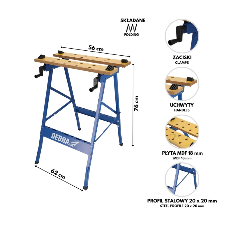Dielenský stôl, záťaž max. 100 kg 5