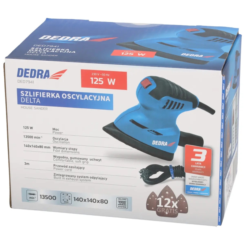 Oscilačná brúska delta 125W 6