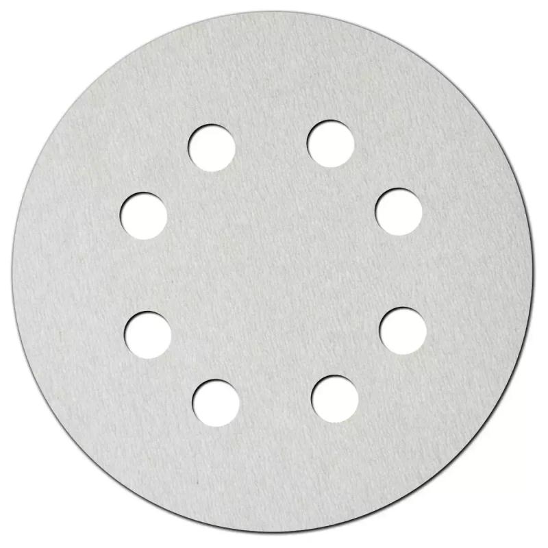 Brúsne kruhy biele 180 mm, zrnitosť 60, suchý zips,5 ks