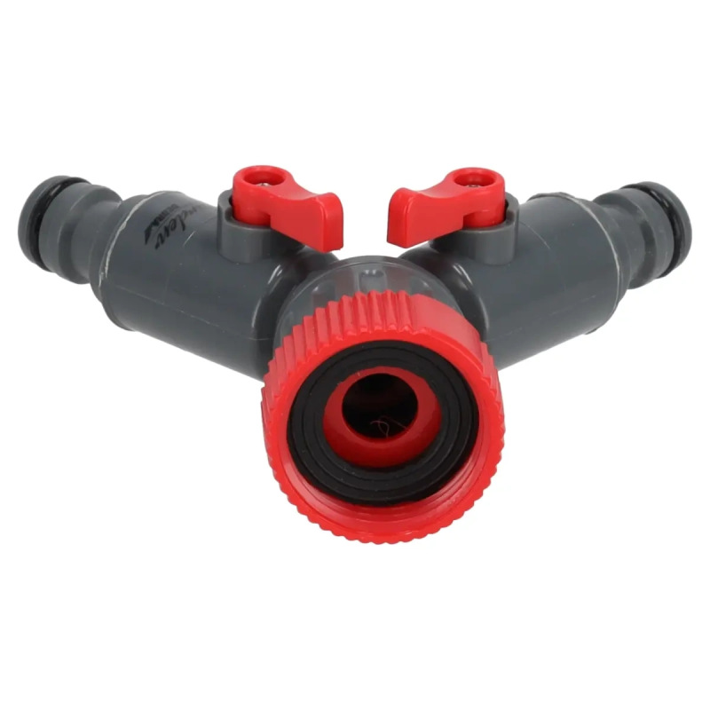 Kohútiková prípojka dvojitá 1/2"-3/4", voľná 2