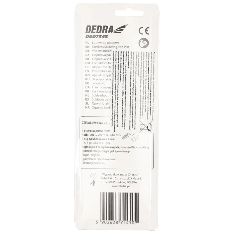 Odporová spájkovačka 4V 2,0Ah, bezdrôtová (USB) 5