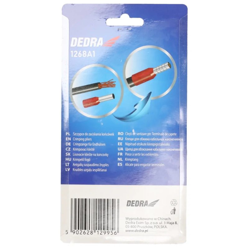 Lisovacie kliešte na hrdlové koncovky 0.25-10mm2 3