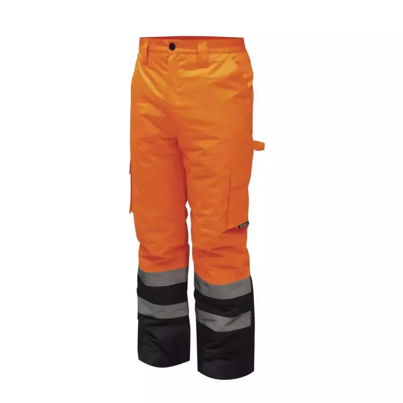 Zateplené reflexné nohavice veľkosť XL, oranžové