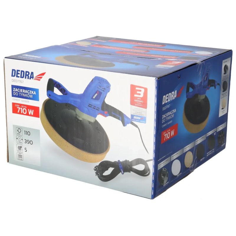 Hladítko na omietky 710W špongia a hladiaci tanier v súprave 2