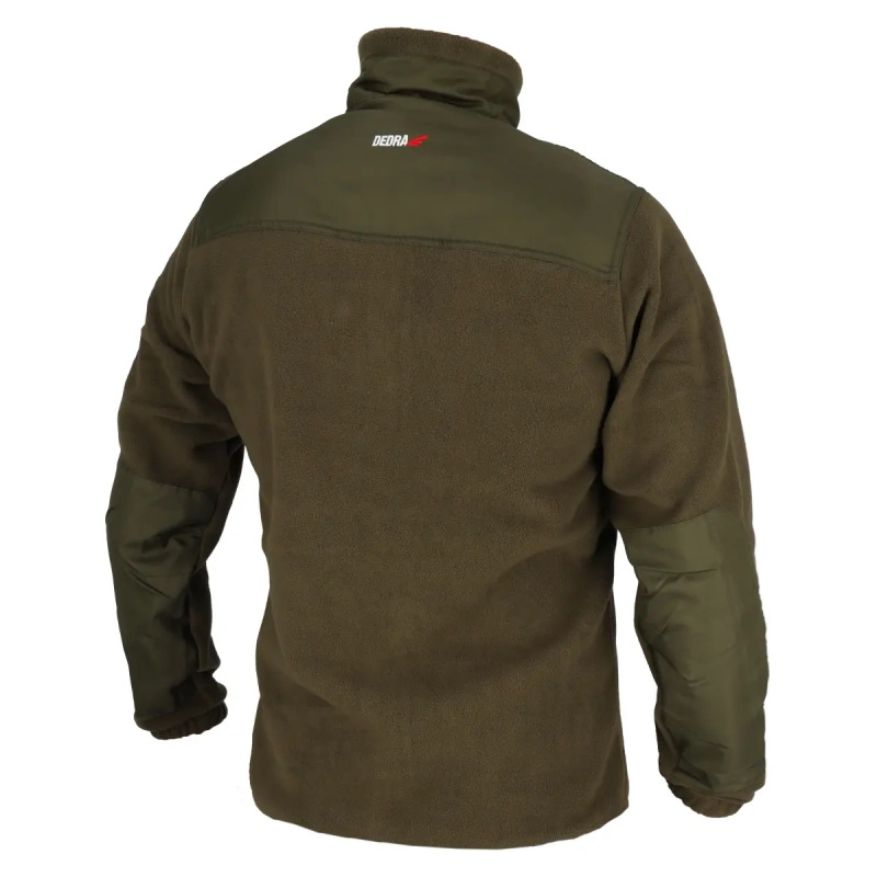 Flísová mikina s nášivkami,280g/m2, veľ.XXL,vojenská zelená 2