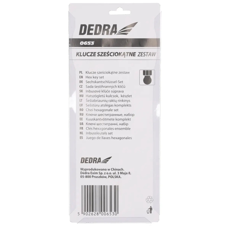 Sada imbusových kľúčov CrV 1,5-10mm, 9 ks, extra dlhé v plastovom držiaku 3