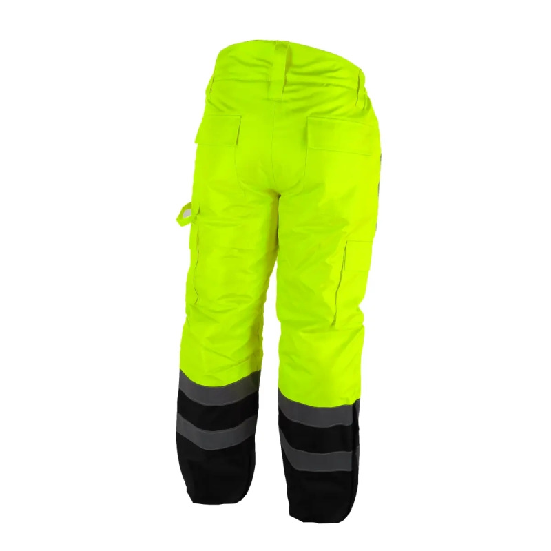 Zateplené reflexné nohavice veľkosť S, žlté 1