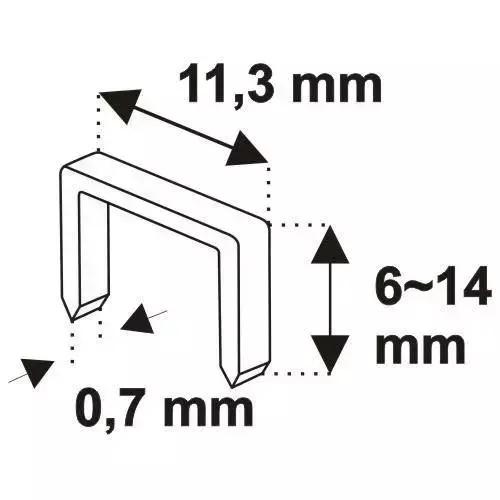 Sponkovačka 4-14 mm, hrúbka spony 0,7mm, s nastavením tlak