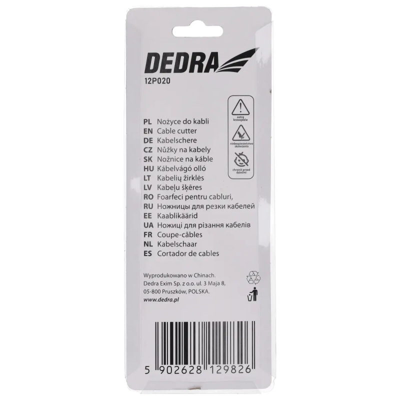 Nožnice na medené a hliníkové káble, priemer rezania 10,5mm 5