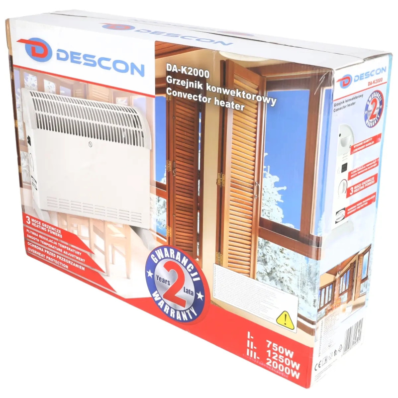 Konvektorový ohrievač 2000W 1