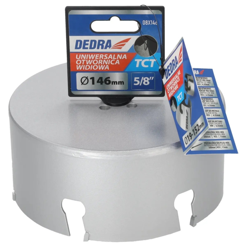 Univerzálny korunkový vrták TCT 146 mm 5/8'' 2