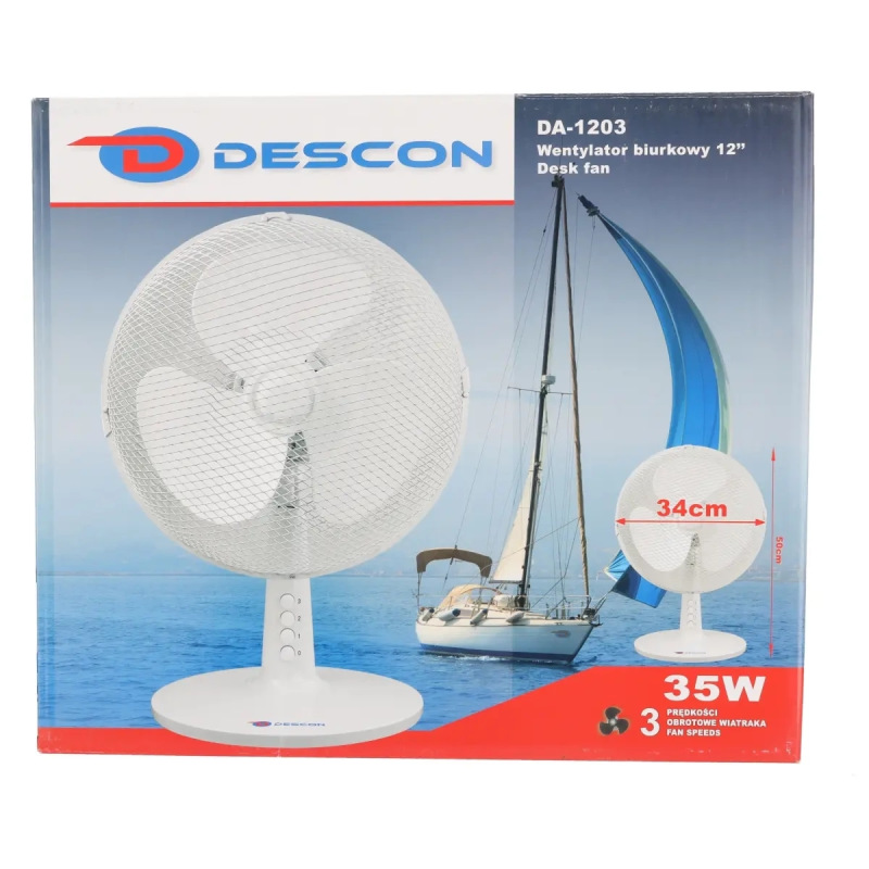 Stolný ventilátor 12", biely 4