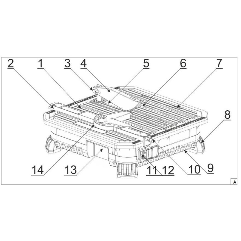 Akumulátorová rezačka na dlaždice 18V 2