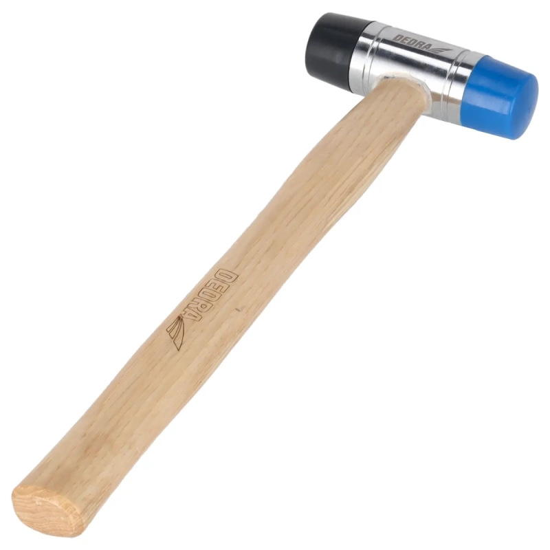 Klampiarske kladivo,28mm,plôška PU/Nylón,násada z orechovcového dreva 2