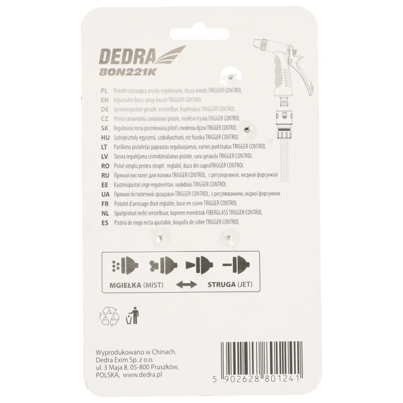 Regulovaná rovná postrekovacia pištoľ TRIGGER CONTROL 4