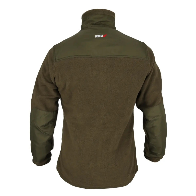Flísová mikina s nášivkami,280g/m2, veľ.XXL,vojenská zelená 3