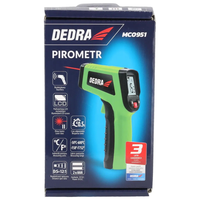 Pyrometer – bezdotykový laserový teplomer od -50 do 600C 7