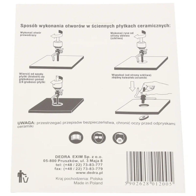 Rezač otvorov do obkladu profesionálny 22-120mm 2
