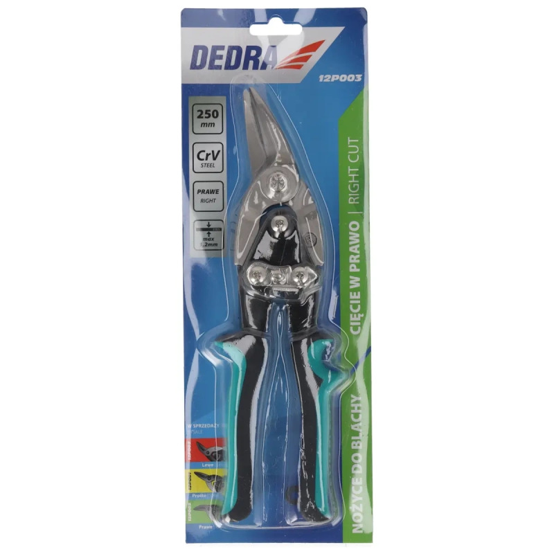 Nožnice na plech pravé CRV, 250mm 3