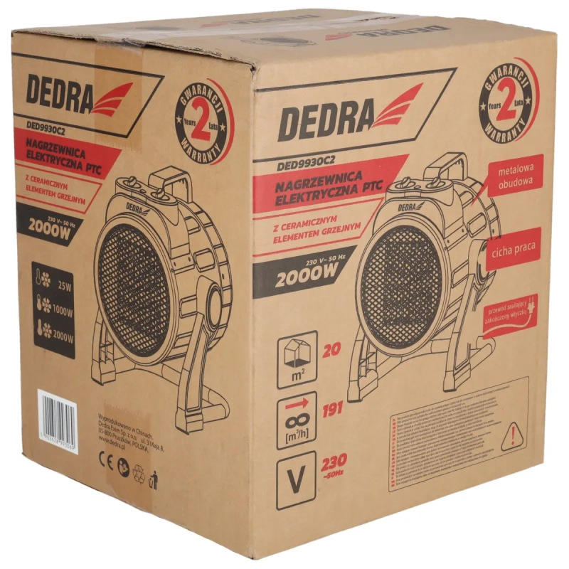 Elektrický ohrievač 2,0kW PTC 3