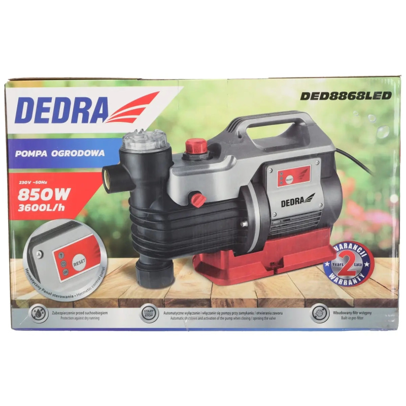 Záhradné čerpadlo 850W, LED 6