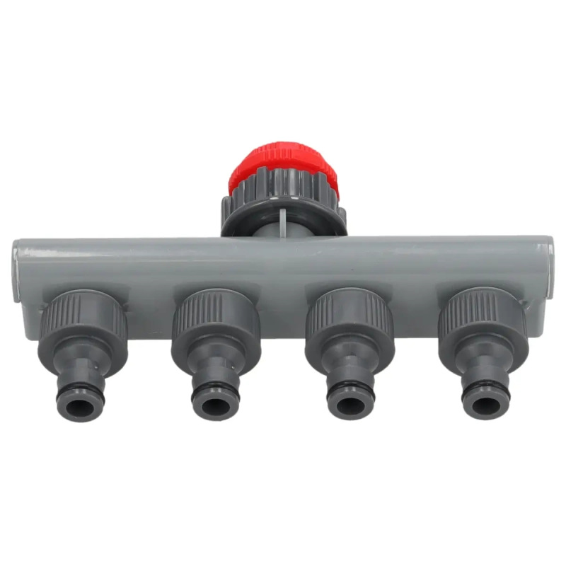 Kohútiková prípojka štvoritá 1/2"-3/4"-1", na karte 1