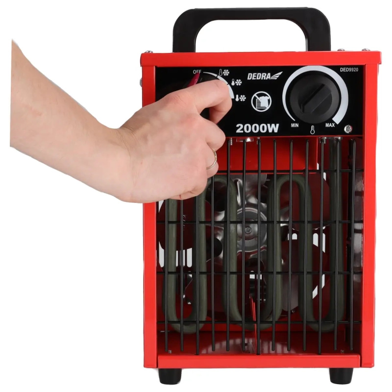 Ohrievač elektricky vzduchu 650/1300/2000W, termostat 6