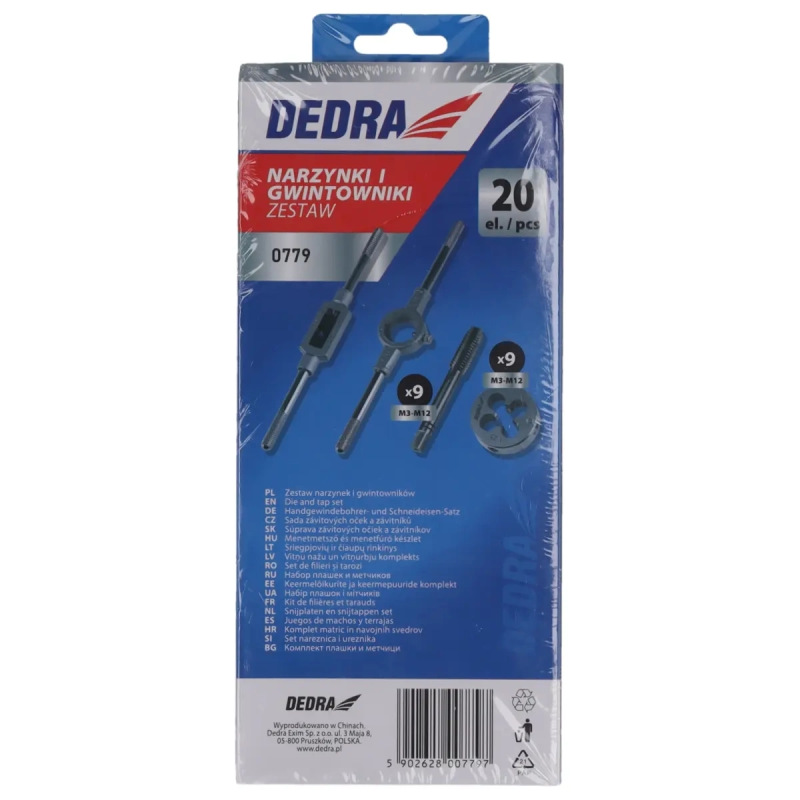 Sada závitorezov 20 ks, volfrámová oceľ 3