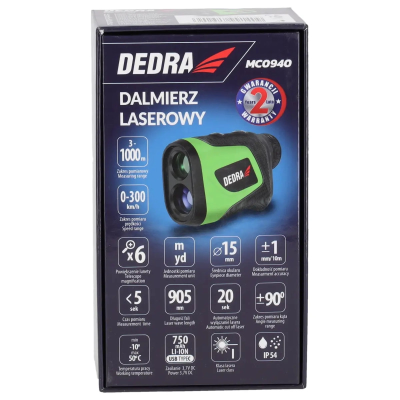 Laserový diaľkomer 1000m, monokulárny 1